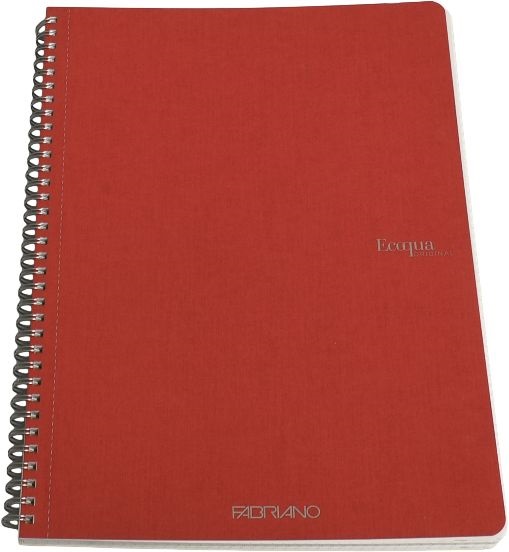 Fabriano Ecoqua A4 70lapos piros kockás spirálfüzet