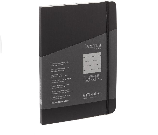 Fabriano Ecoqua Plus A5 80 lapos fekete vonalas notesz
