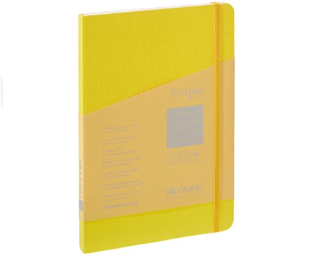 Fabriano Ecoqua Plus A5 80 lapos sárga vonalas notesz