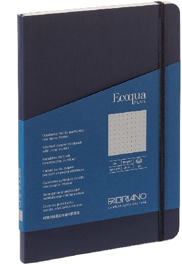 Fabriano Ecoqua Plus A5 80 lapos sötétkék pontozott notesz