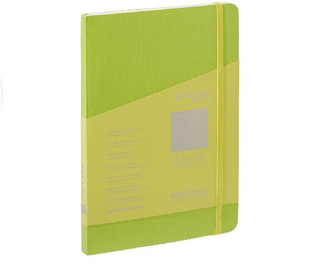 Fabriano Ecoqua Plus A5 80 lapos világoszöld kockás notesz