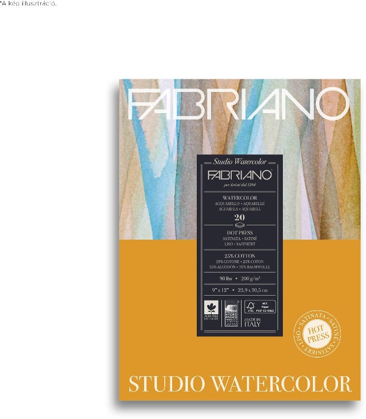Fabriano Watercolour Studio 200g 22,9x30,5cm 20lapos akvarell tömb
