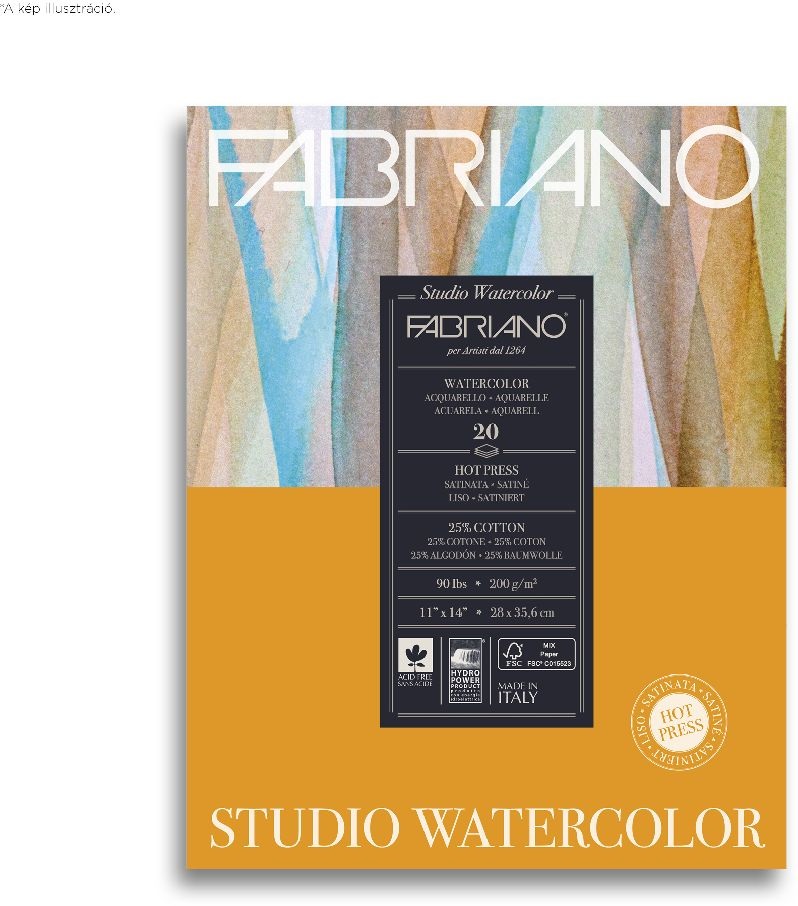 Fabriano Watercolour Studio 200g 28x35,6cm 20lapos akvarell tömb