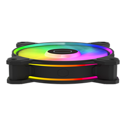 Fan Cooler Master - Case Fan - 12cm - MasterFan MF120 Halo2 - Fekete - MFL-B2DN-21NP2-R2