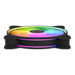 Fan Cooler Master - Case Fan - 14cm - MasterFan MF140 Halo2 - Fekete - MFL-B4DN-16NP2-R2