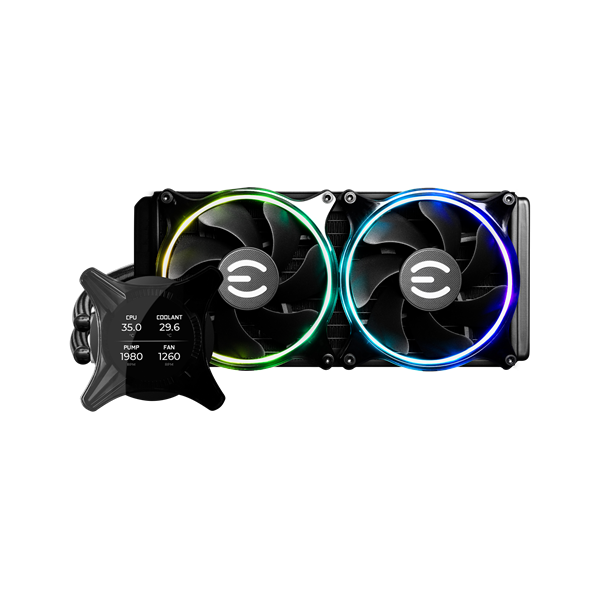 Fan EVGA - CLC 240 mm All-In-One RGB LED CPU Vízhűtés/univerzális - 400-HY-CX24-V1