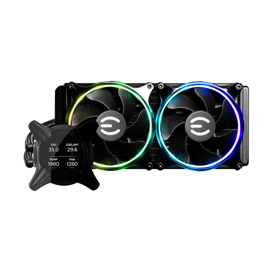 Fan EVGA - CLC 240 mm All-In-One RGB LED CPU Vízhűtés/univerzális - 400-HY-CX24-V1