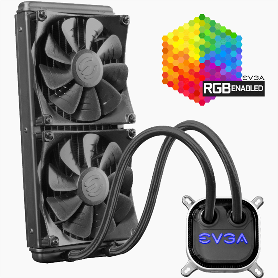 Fan EVGA - CLC 280 mm All-In-One RGB LED CPU Vízhűtés/univerzális - 400-HY-CL28-V1