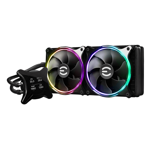 Fan EVGA - CLC 280 mm All-In-One RGB LED CPU Vízhűtés/univerzális - 400-HY-CX28-V1