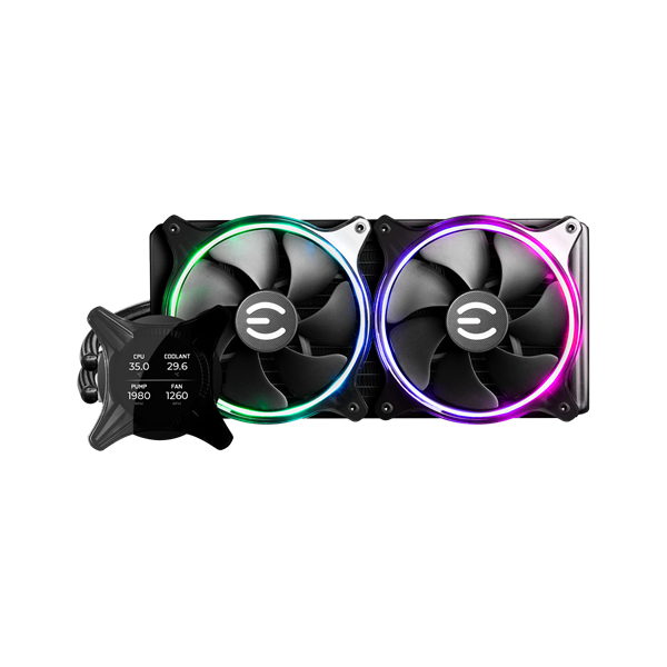 Fan EVGA - CLC 280 mm All-In-One RGB LED CPU Vízhűtés/univerzális - 400-HY-CX28-V1