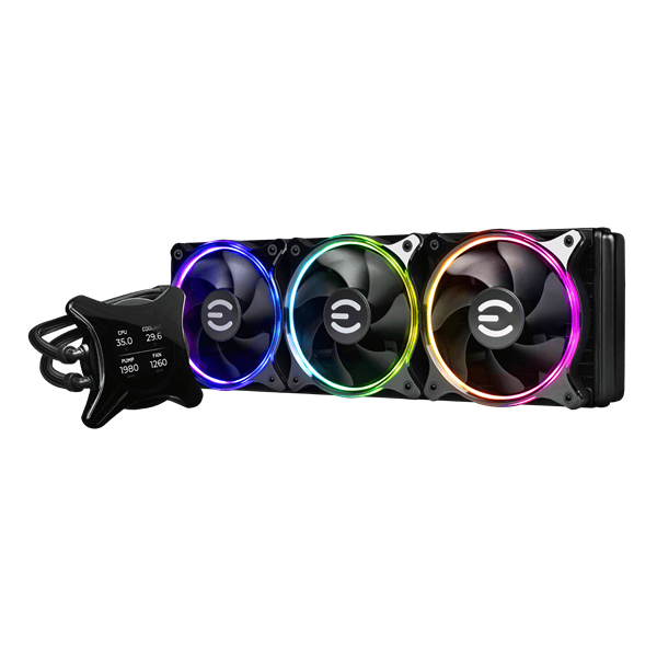 Fan EVGA - CLC 360 mm All-In-One RGB LED CPU Vízhűtés/univerzális - 400-HY-CX36-V1