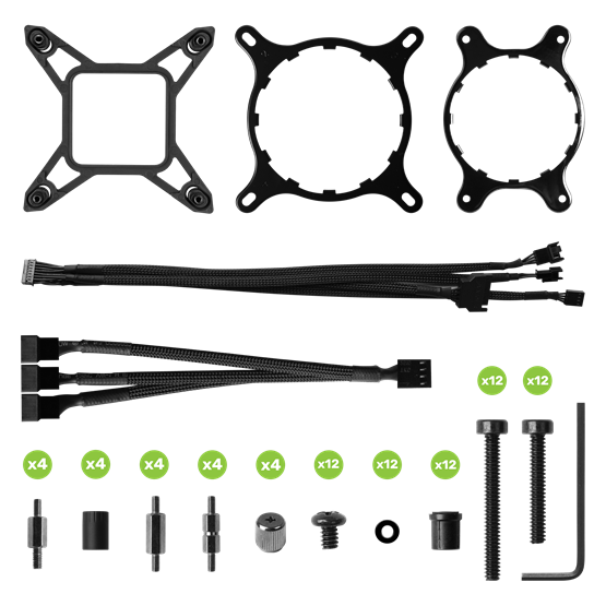 Fan EVGA - CLC 360 mm All-In-One RGB LED CPU Vízhűtés/univerzális - 400-HY-CX36-V1