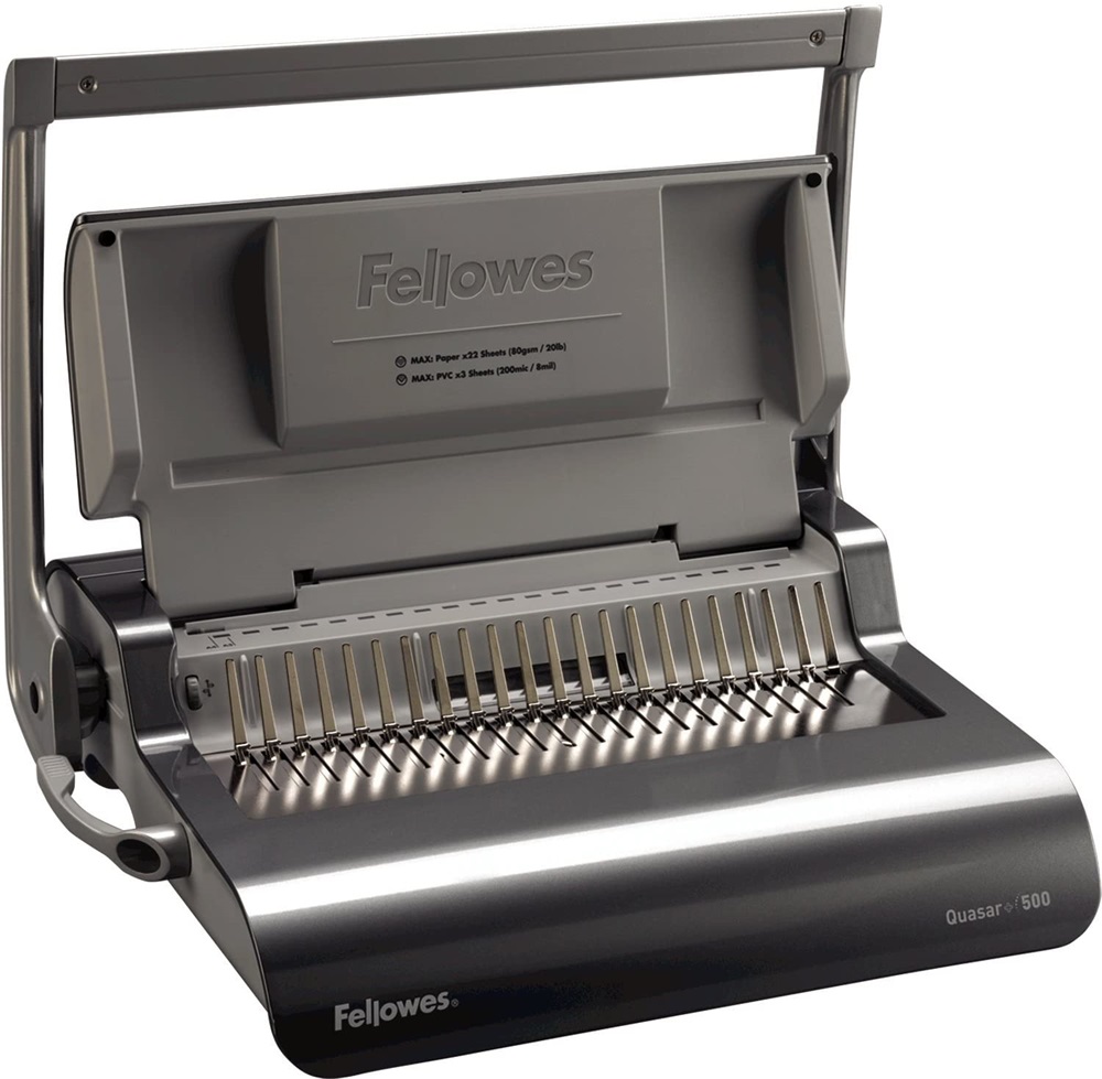 Fellowes 5627701 Quasar+ műanyag spirálkötéshez manuális 500 lapos spirálozógép