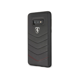 Ferrari Heritage Samsung S10 Lite tűzdelt bőr kemény fekete tok