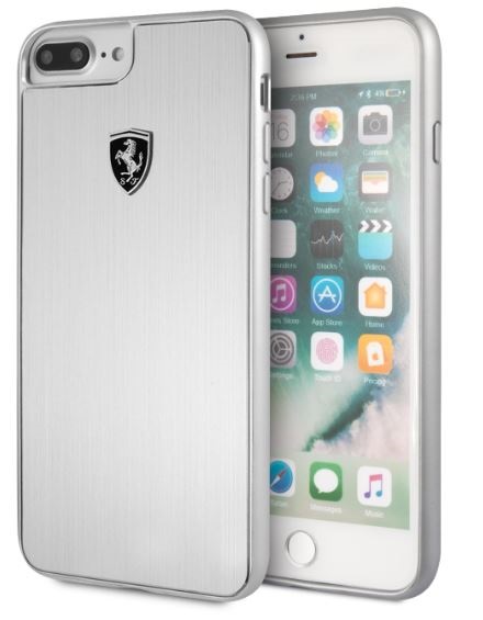 Ferrari Heritage iPhone 7 Plus ezüst kemény aluminium tok