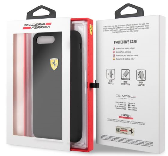 Ferrari SF iPhone 8 Plus fekete szilikon hátlap