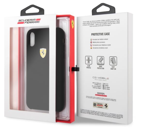 Ferrari SF iPhone XR fekete szilikon hátlap