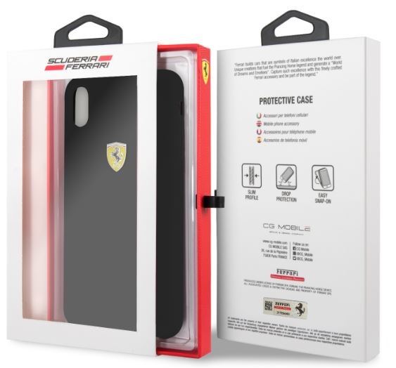 Ferrari SF iPhone XS MAX fekete szilikon hátlap
