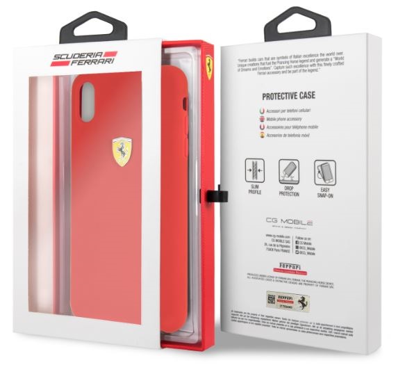 Ferrari SF iPhone XS MAX piros szilikon hátlap