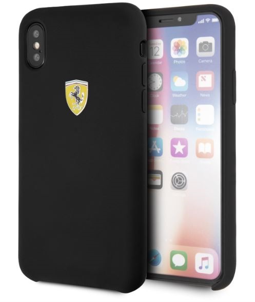 Ferrari SF iPhone X/XS fekete szilikon hátlap