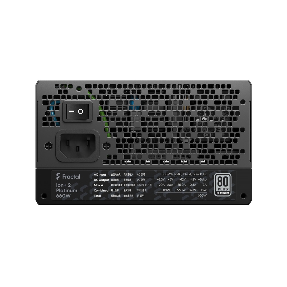 Fractal Design Ion+ 2 660W 80+ Platinum ventillátorral moduláris dobozos tápegység