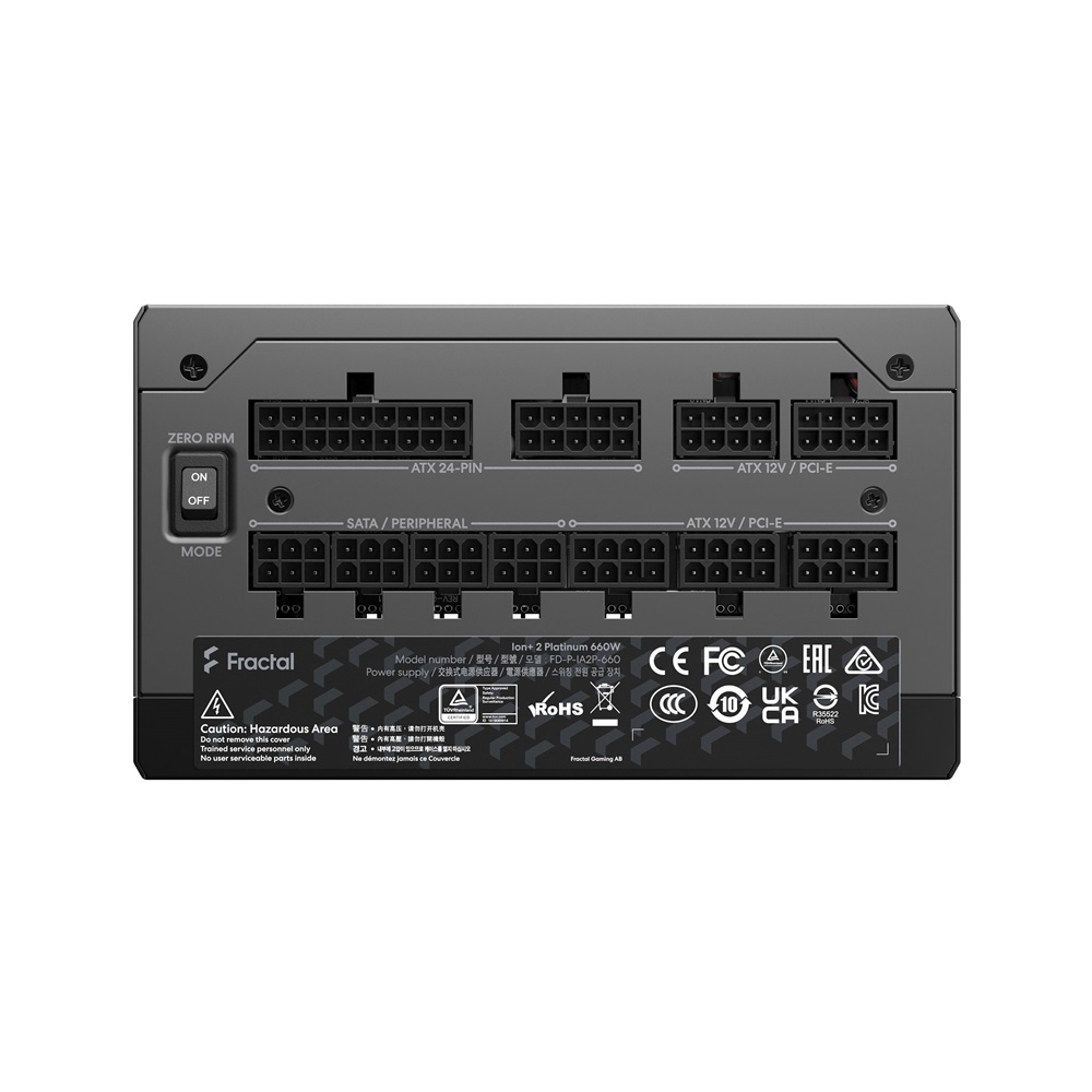 Fractal Design Ion+ 2 660W 80+ Platinum ventillátorral moduláris dobozos tápegység