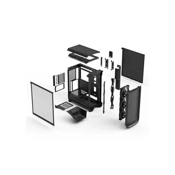 Fractal Design Meshify 3 Ambience Pro RGB fekete (táp nélküli) ablakos ATX ház