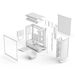 Fractal Design Meshify 3 fehér (táp nélküli) ablakos ATX ház