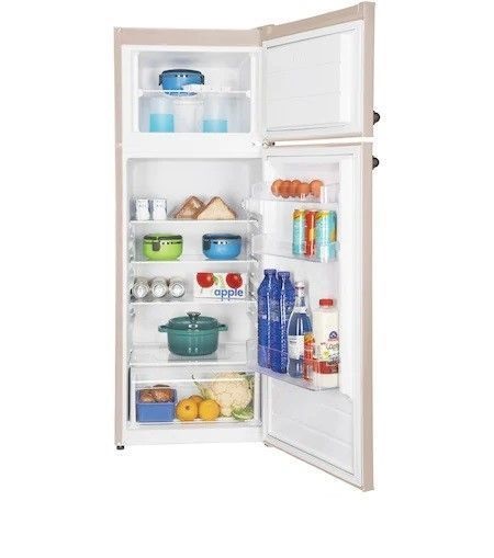 Fram FDD-VRL212BGF+ bézs, felülfagyasztós, Hűtő:171L, Fagyasztó:42L, Less. frost hűtőszekrény (Újszerű)