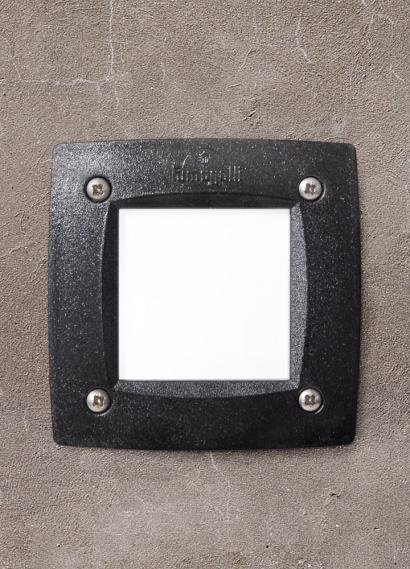 Fumagalli LETI 100 SQUARE ST LED 3W GX53 fekete kültéri beépíthető falilámpa