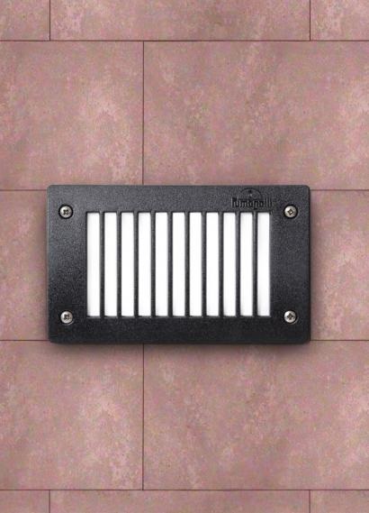 Fumagalli LETI 200 GL LED 3W GX53 fekete kültéri beépíthető falilámpa