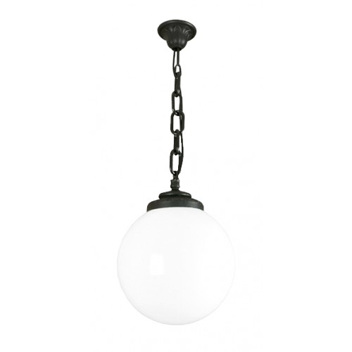 Fumagalli SICHEM/G250 E27 opál/fekete kültéri függeszték