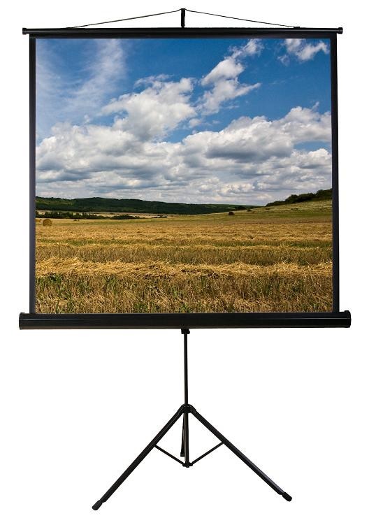 Funscreen Tripod 1:1 240cm×240cm hordozható 3 lábú állványos vetítővászon