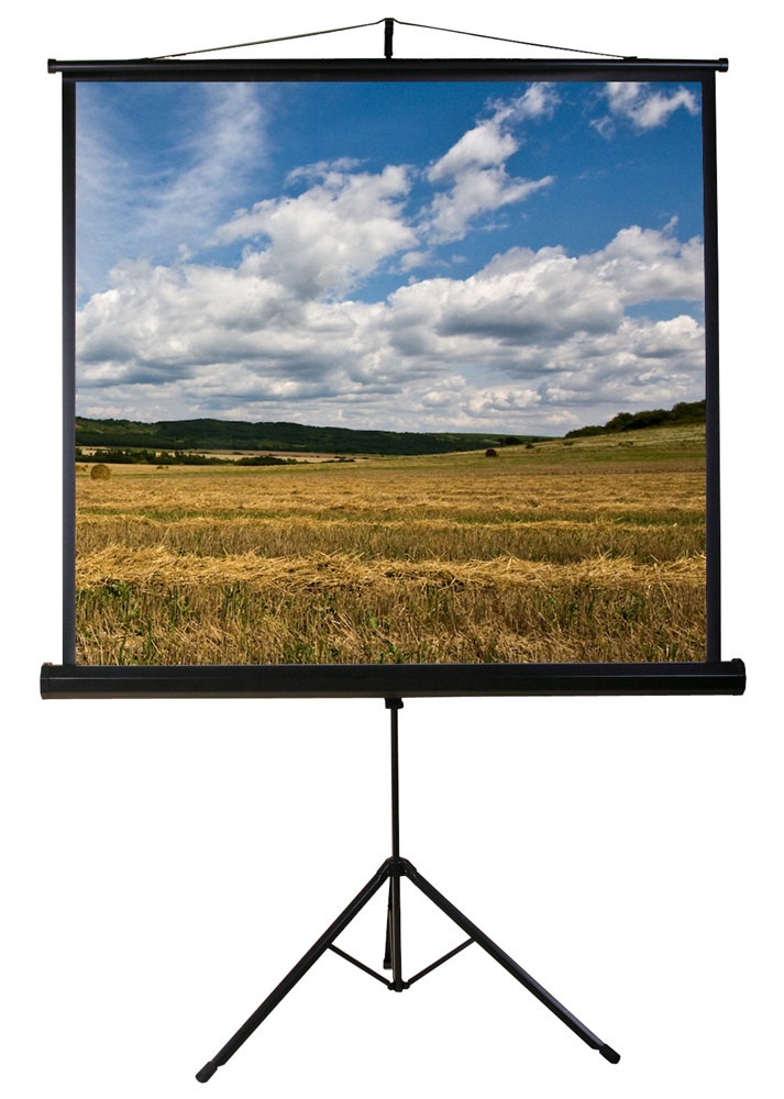 Funscreen Tripod 1:1 160cm×160cm hordozható 3 lábú állványos vetítővászon