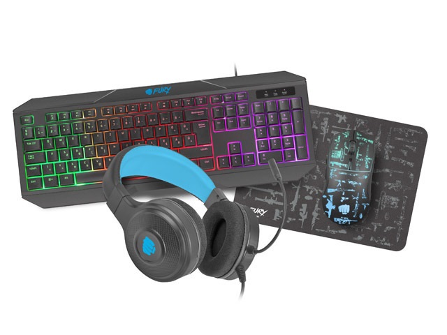 Fury THUNDERSTREAK 4IN1 COMBO szett 3.0 bill.+egér+fejhallg.+egérpad