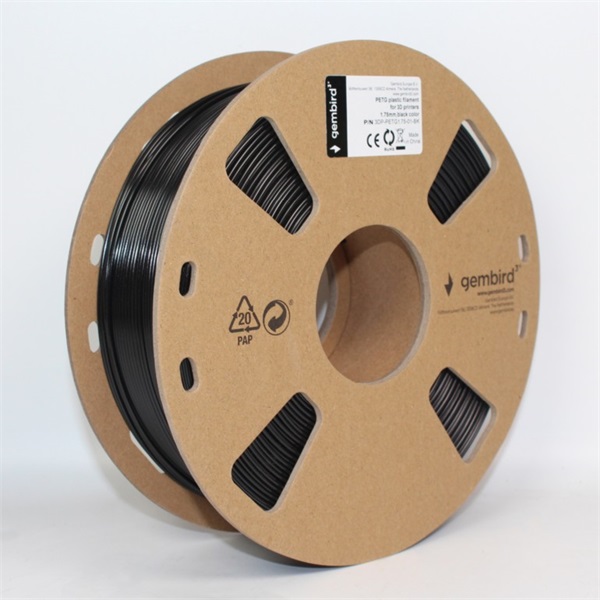 GEMBIRD PETG Fil Black 1.75mm 1kg