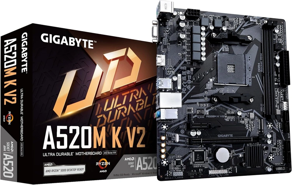 GIGABYTE Alaplap AM4 A520M K V2 AMD A520, mATX