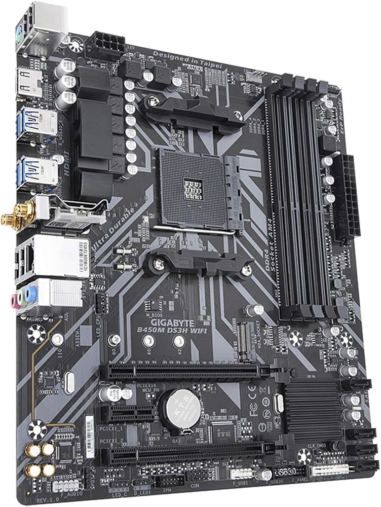 GIGABYTE Alaplap AM4 B450M DS3H WIFI AMD B450, mATX