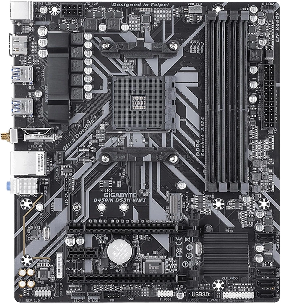 GIGABYTE Alaplap AM4 B450M DS3H WIFI AMD B450, mATX
