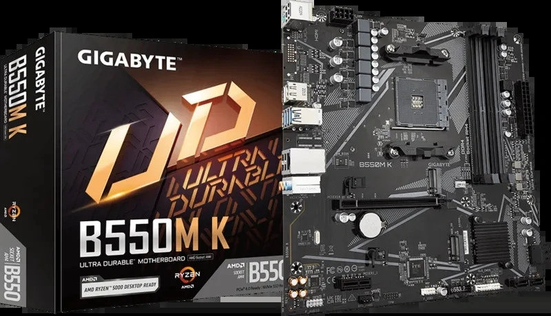 GIGABYTE Alaplap AM4 B550M K AMD B550, mATX