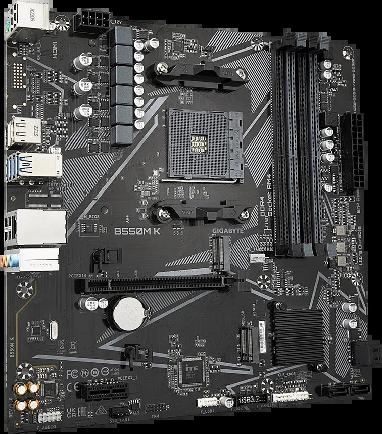 GIGABYTE Alaplap AM4 B550M K AMD B550, mATX