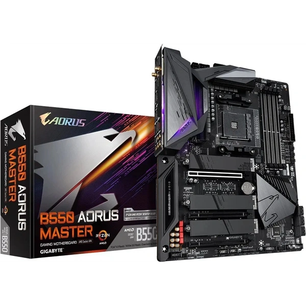 GIGABYTE Alaplap AM4 B550 AORUS MASTER GAMING AMD B550, ATX