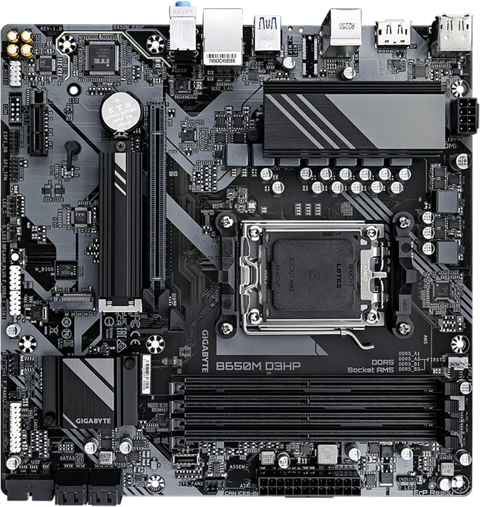 GIGABYTE Alaplap AM5 B650M D3HP AMD B650, mATX