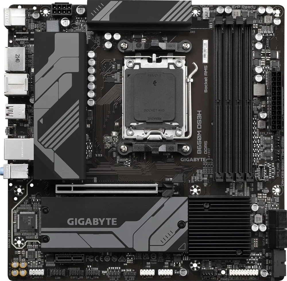 GIGABYTE Alaplap AM5 B650M DS3H AMD B650, mATX