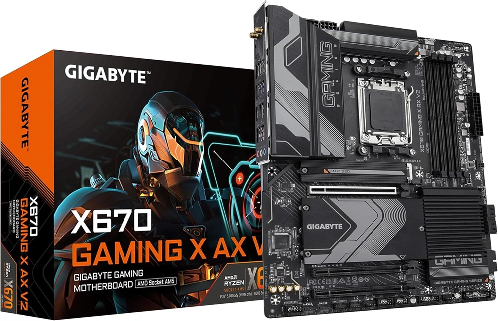 GIGABYTE Alaplap AM5 X670 GAMING X AX V2 AMD X670, ATX