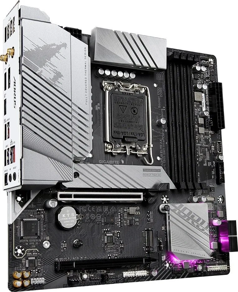GIGABYTE Alaplap S1700 B760M AORUS ELITE AX INTEL B760, mATX