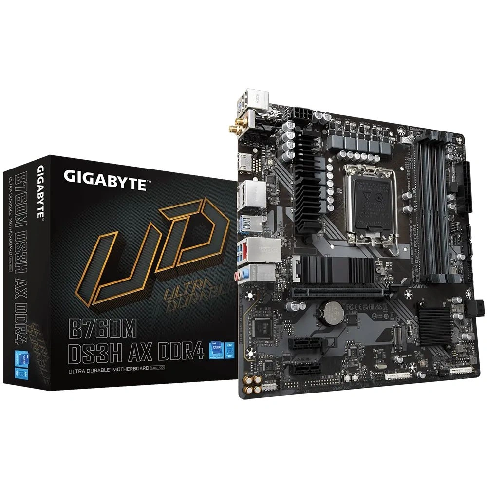 GIGABYTE Alaplap S1700 B760M DS3H AX DDR4 INTEL B760, mATX