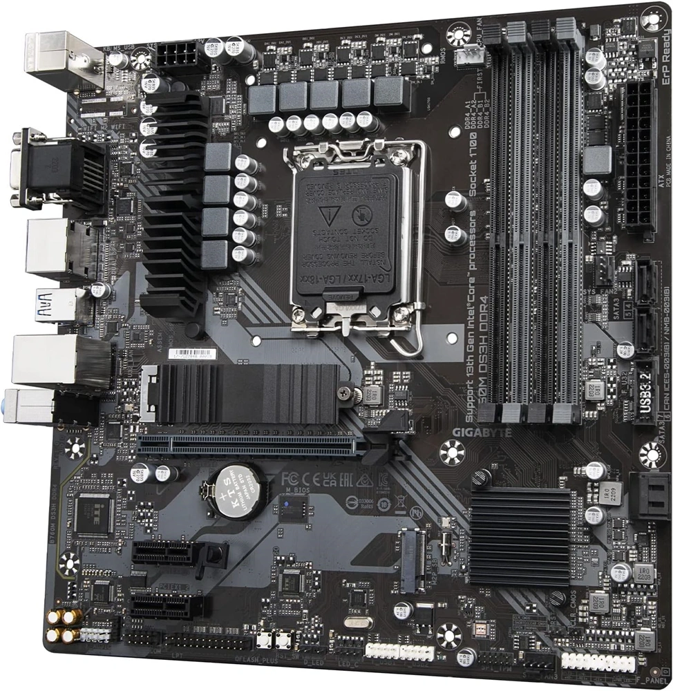 GIGABYTE Alaplap S1700 B760M DS3H INTEL B760, mATX