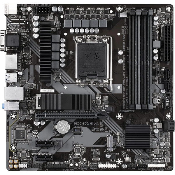 GIGABYTE Alaplap S1700 B760M DS3H INTEL B760, mATX