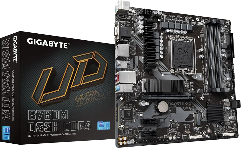 GIGABYTE Alaplap S1700 B760M DS3H INTEL B760, mATX